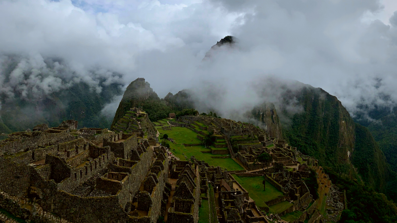 Ruins of the Incan Empire atop Machu Picchu